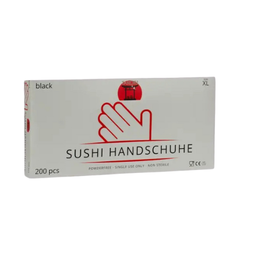 [4001] Takori TPE Sushihandschuhe XL Schwarz 200Stück
