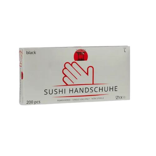 [4002] Takori TPE Sushihandschuhe L Schwarz 200Stück