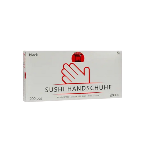 [4003] Takori TPE Sushihandschuhe M Schwarz 200Stück