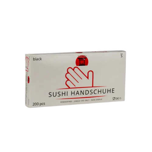 [4004] Takori TPE Sushihandschuhe S Schwarz 200Stück