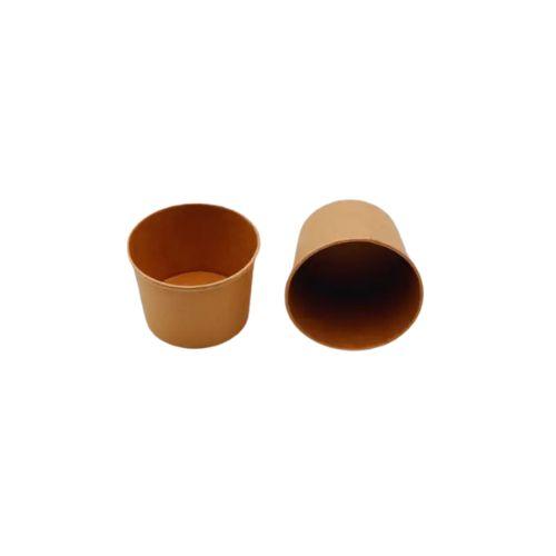 [5604] Papp-Suppenbecher 350ml/12oz Ø98mm Kraft-Braun 500 Stück