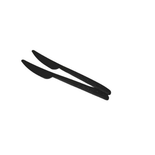 [5108] Mehrweg Plastik Messer schwarz 180mm