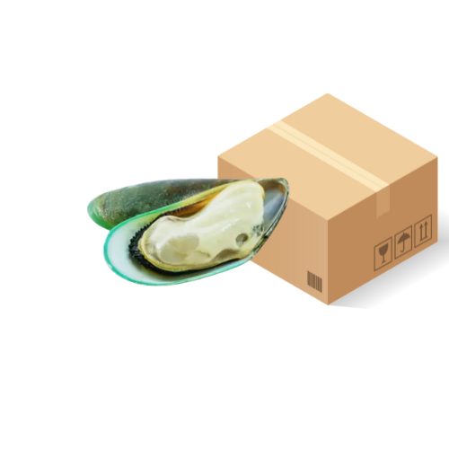 [2450] Grünschalenmuscheln halb M 12x1kg Karton