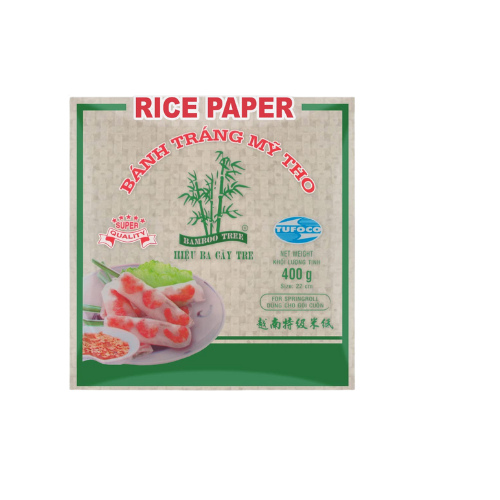 [1712] Bamboo Tree Reispapier quadratisch 22cm 400g